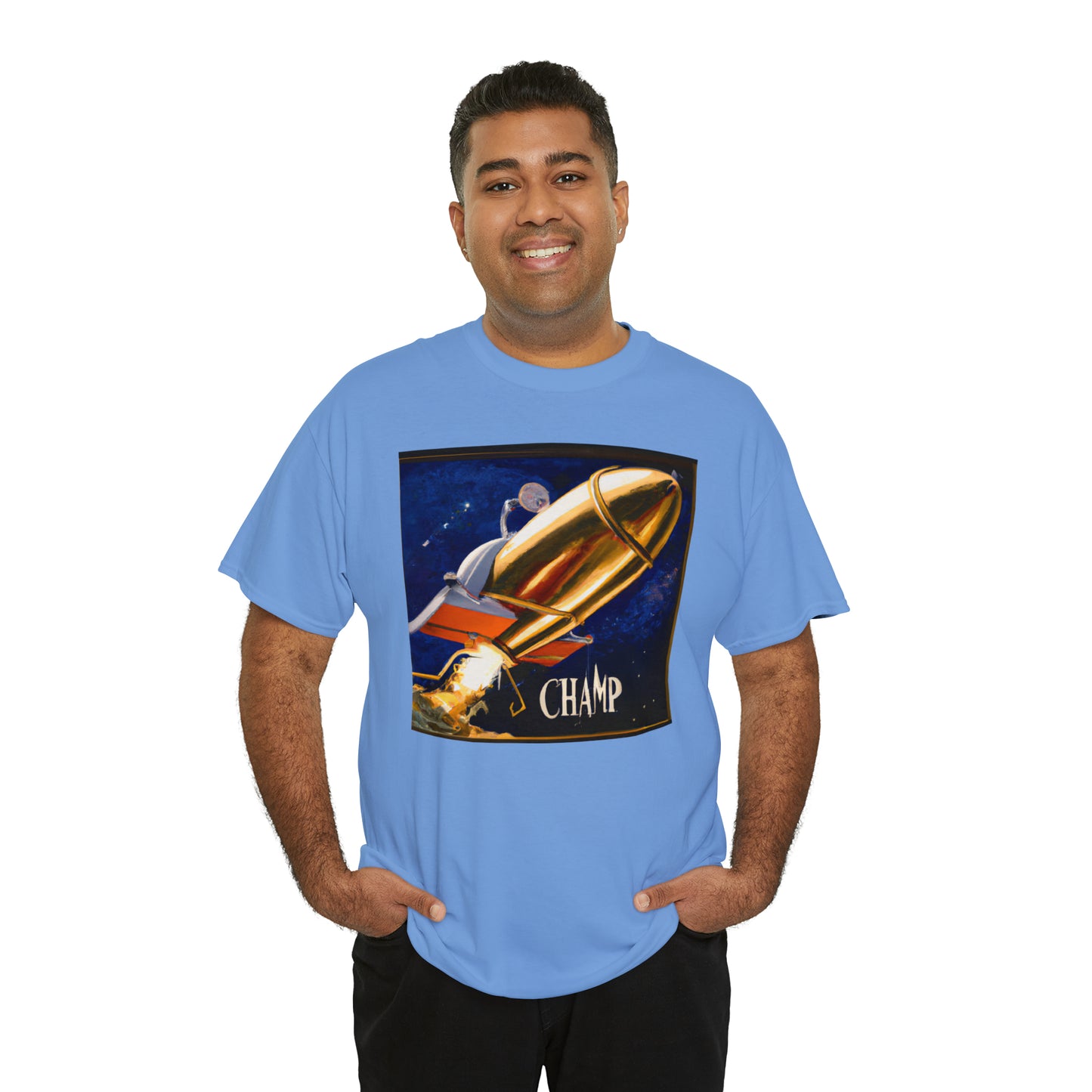 CHAMP Spaceship 9 - Renaissance Style - AI Art - Gildan Heavy Cotton Tee