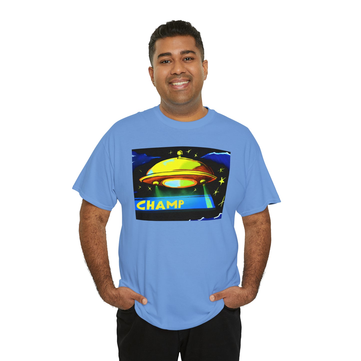 CHAMP UFO 14 - Post-Modern Style - AI Art - Gildan Heavy Cotton Tee