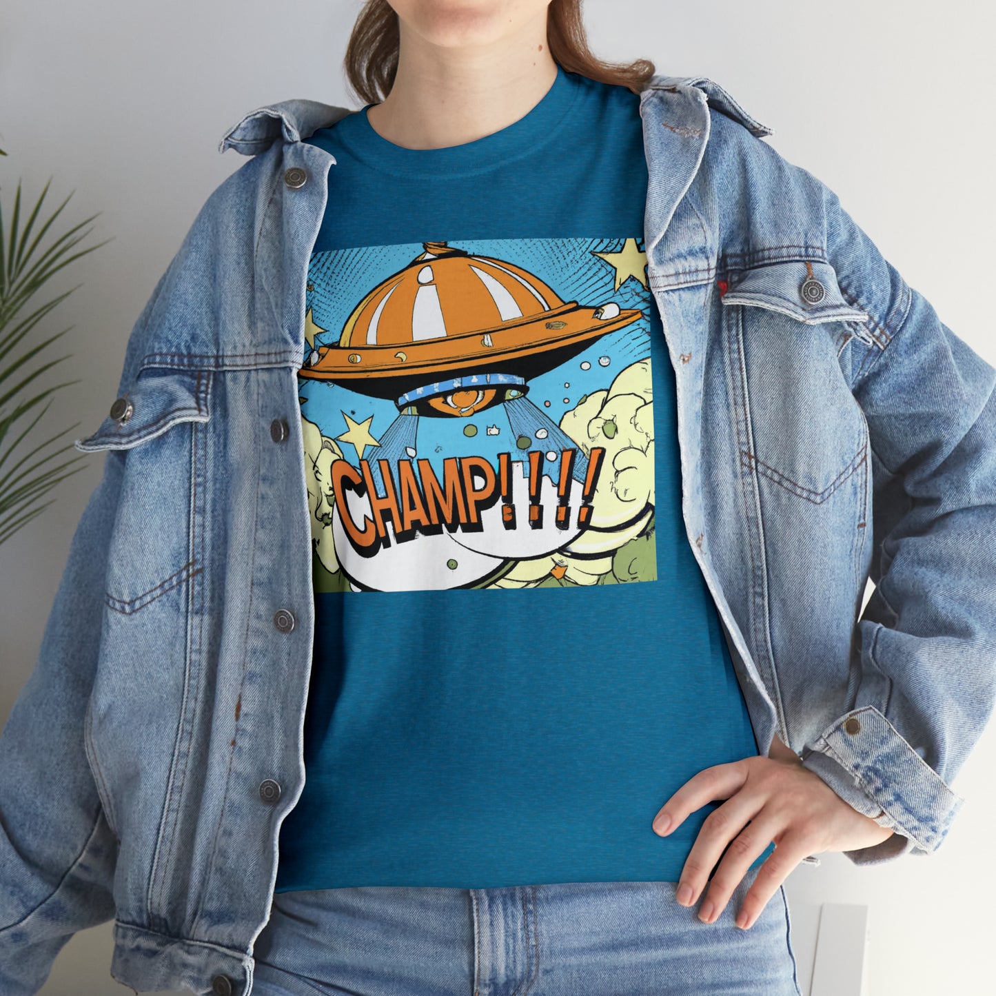 CHAMP!!!! UFO 22 - 1920's Style Comic Art - AI Art - Gildan Heavy Cotton Tee