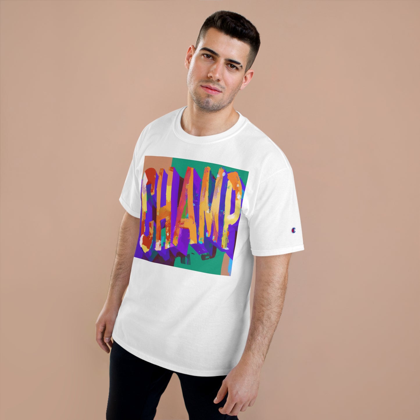 CHAMP Post-Modern Art Style Multi-Color - AI Art - Logo Champion T-Shirt