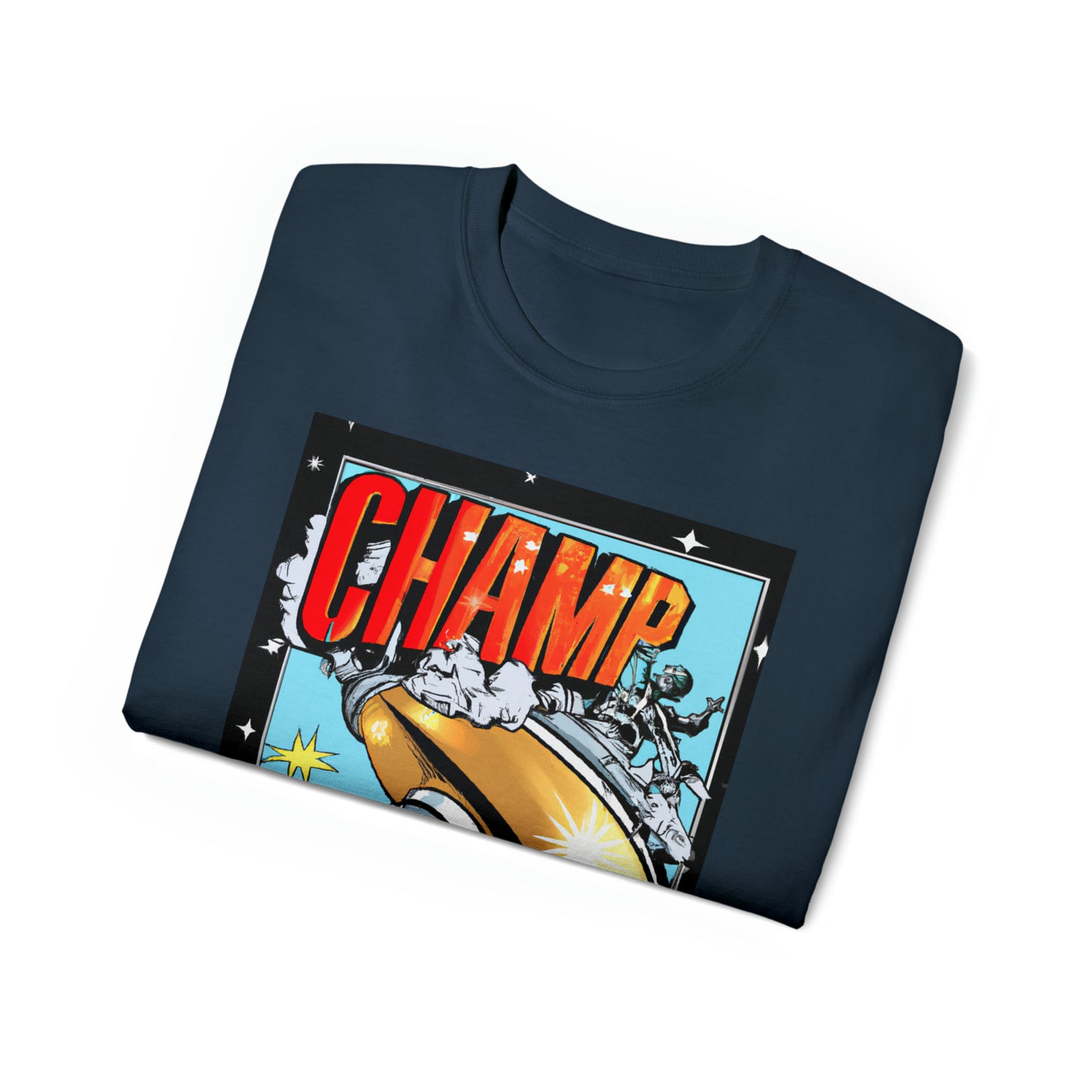 CHAMP UFO 5 - 1950's Style Comic Book Art - AI Art - Gildan Ultra Cotton Tee