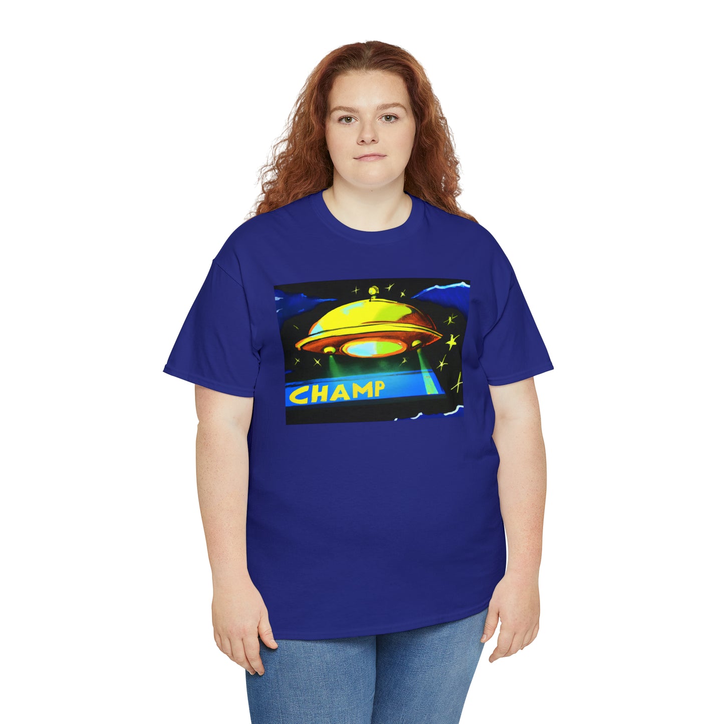 CHAMP UFO 14 - Post-Modern Style - AI Art - Gildan Heavy Cotton Tee