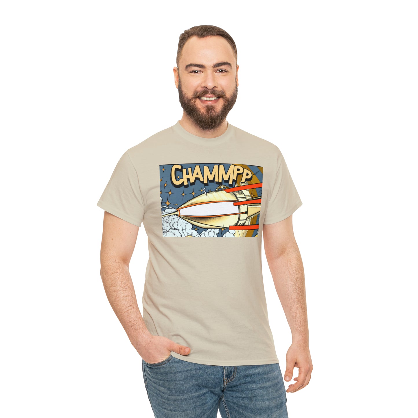 CHAMMPP Spaceship 2 - 1920's Style Comic - AI Art - Gildan Heavy Cotton Tee