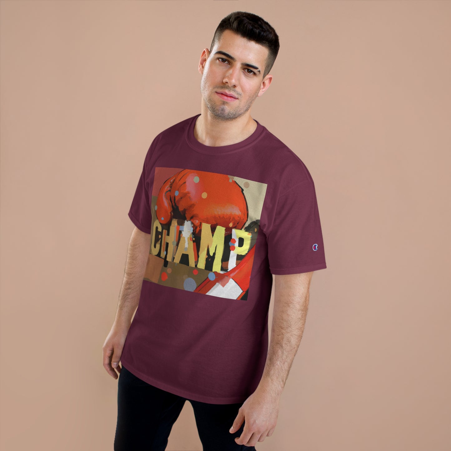 CHAMP Logo Boxing Glove Post-Modern Art Style - AI Art - Champion T-Shirt