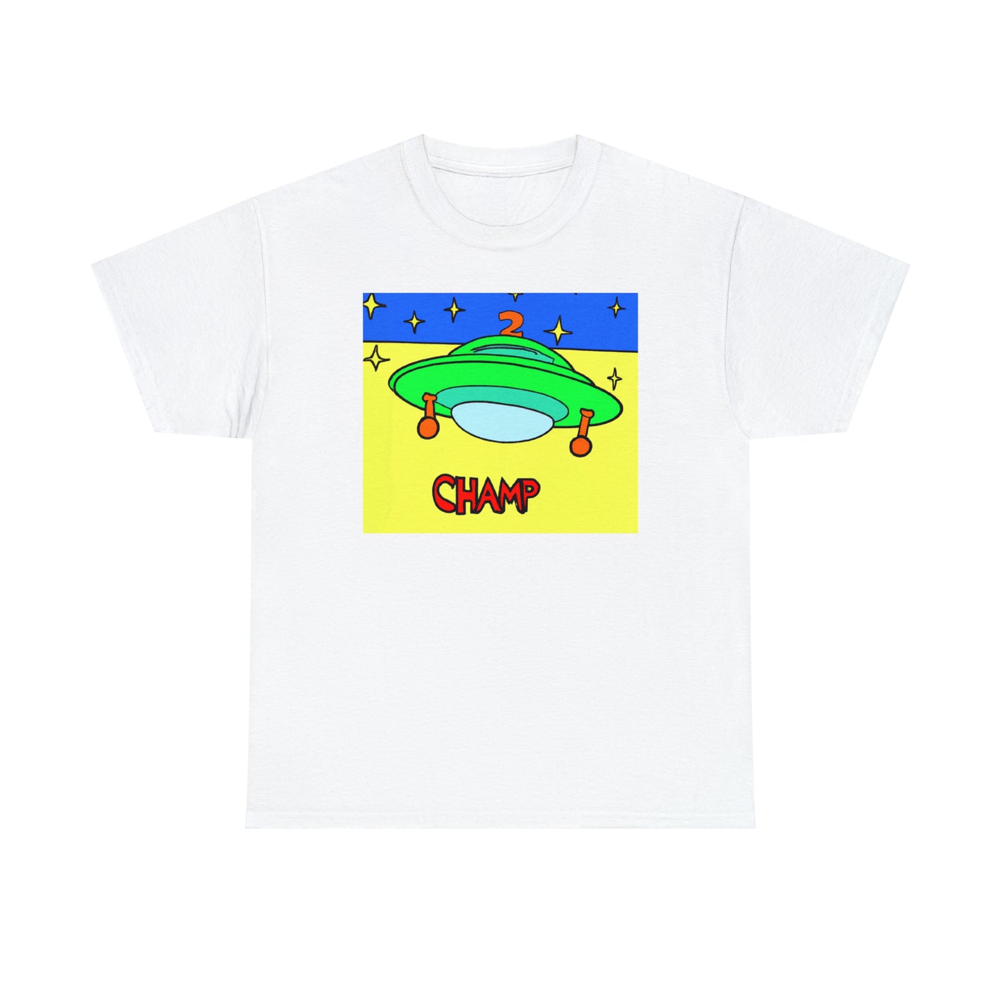 CHAMP UFO 16 - Post-Modern Style - AI Art - Gildan Heavy Cotton Tee