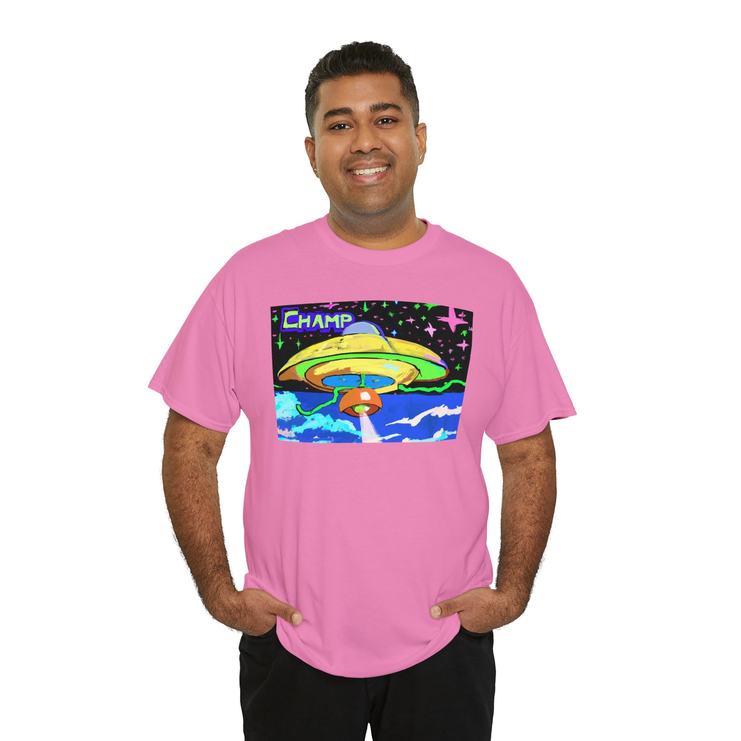 CHAMP UFO 15 - Post-Modern Style - AI Art - Gildan Heavy Cotton Tee