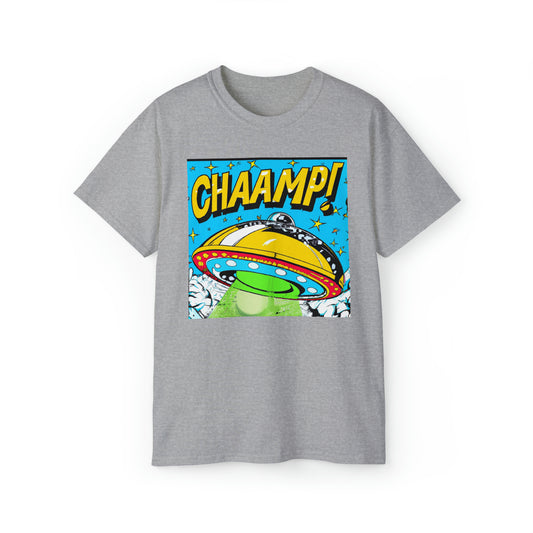 CHAAMP! UFO 24 - 1970's Style Comic Book Art - AI Art - Gildan Ultra Cotton Tee