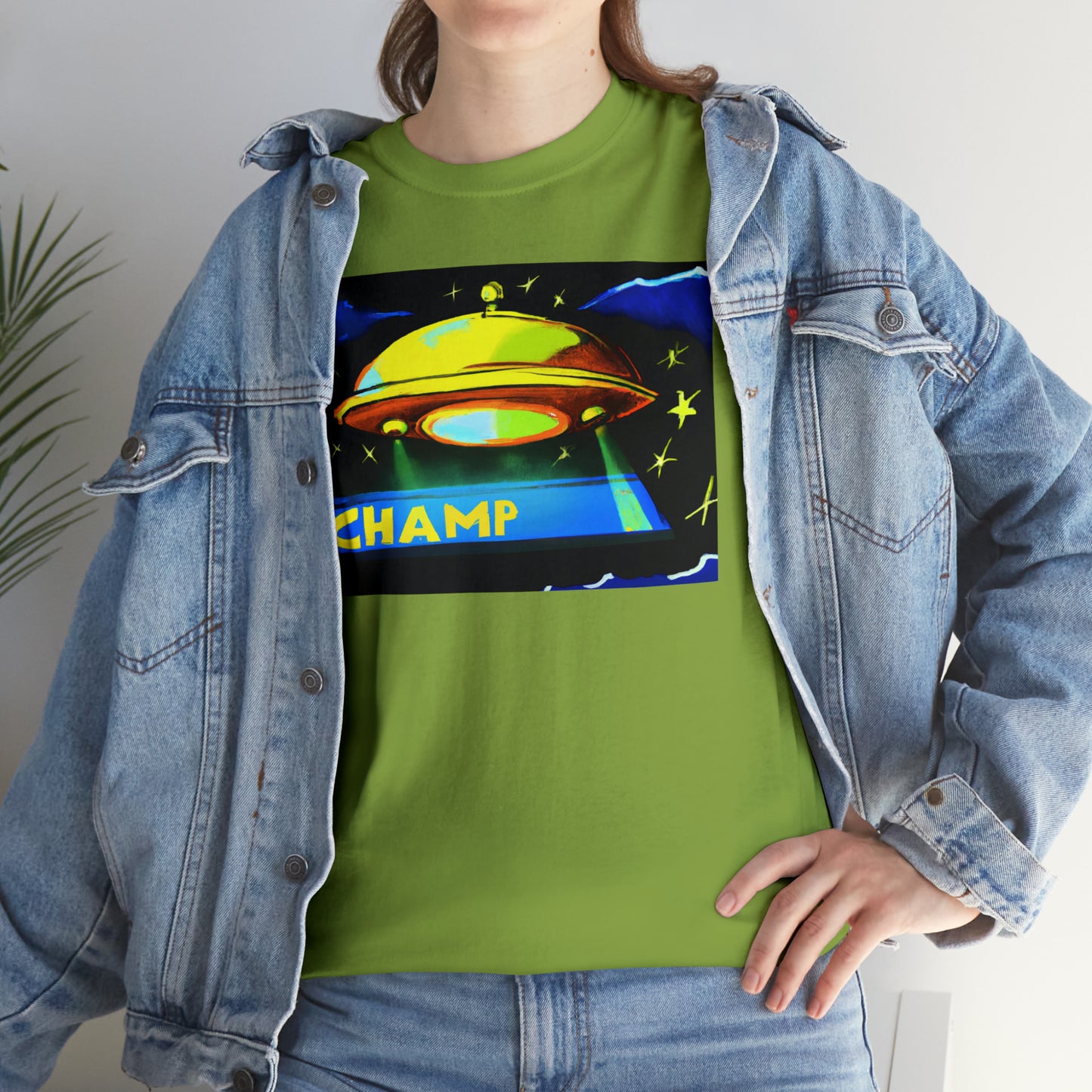 CHAMP UFO 14 - Post-Modern Style - AI Art - Gildan Heavy Cotton Tee