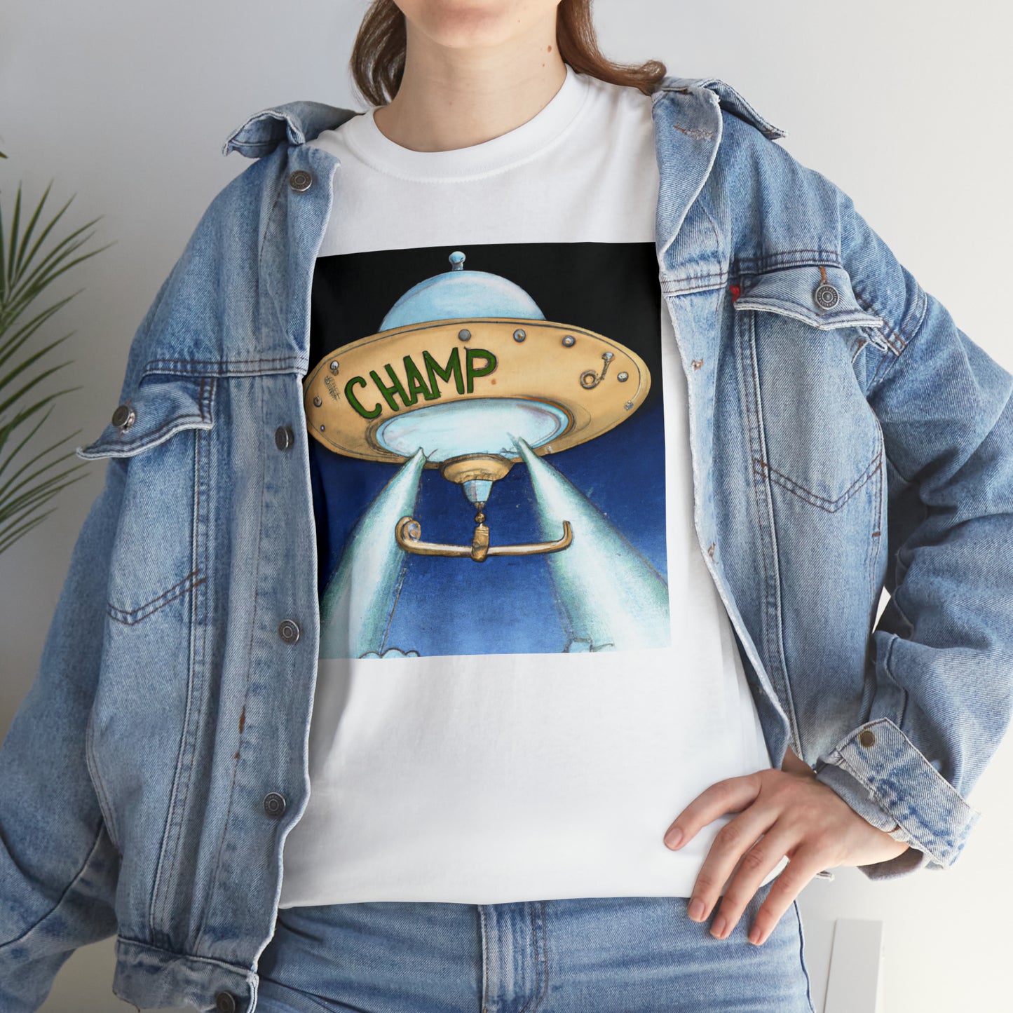 CHAMP UFO 10 - Neo-Classical Style - AI Art - Gildan Heavy Cotton Tee