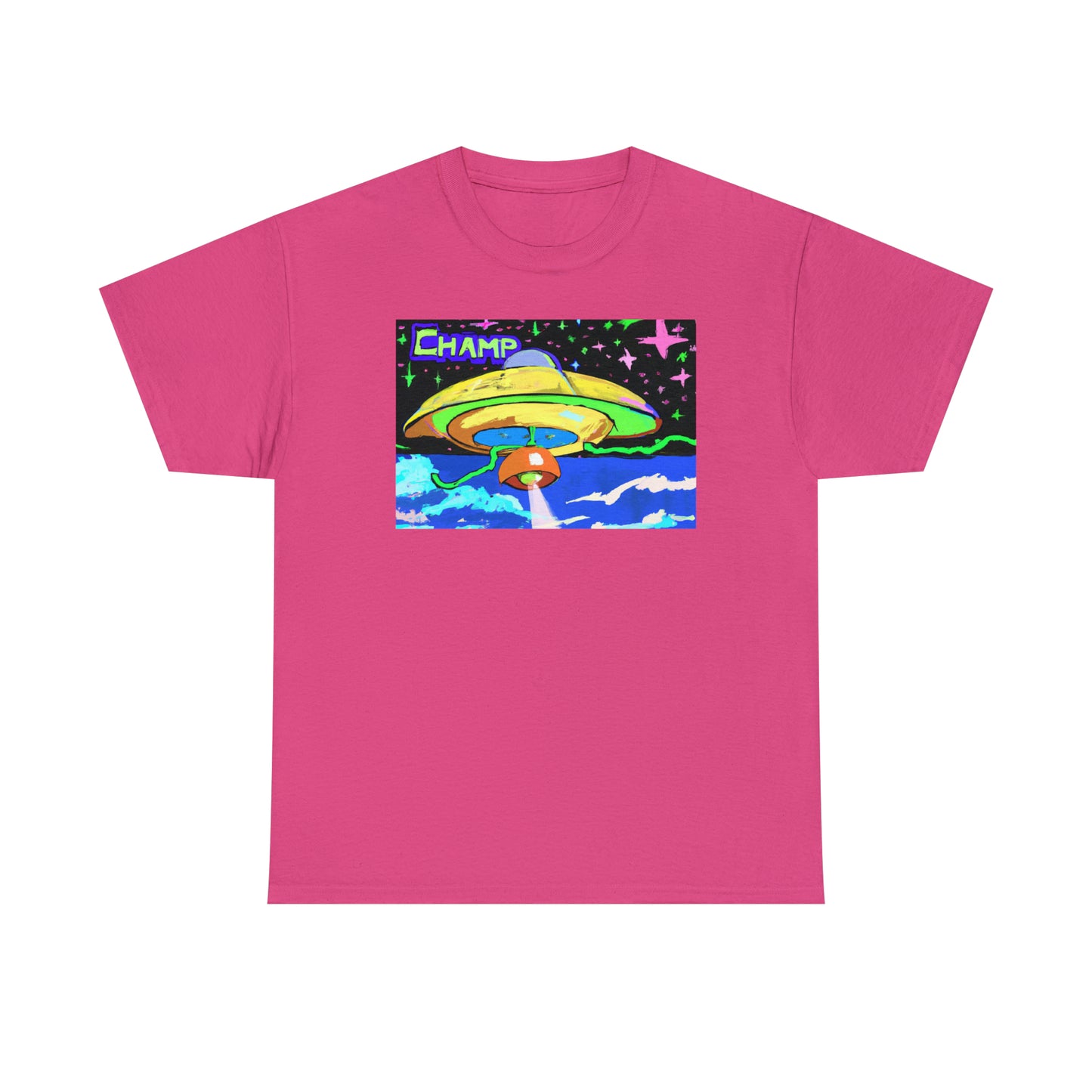 CHAMP UFO 15 - Post-Modern Style - AI Art - Gildan Heavy Cotton Tee