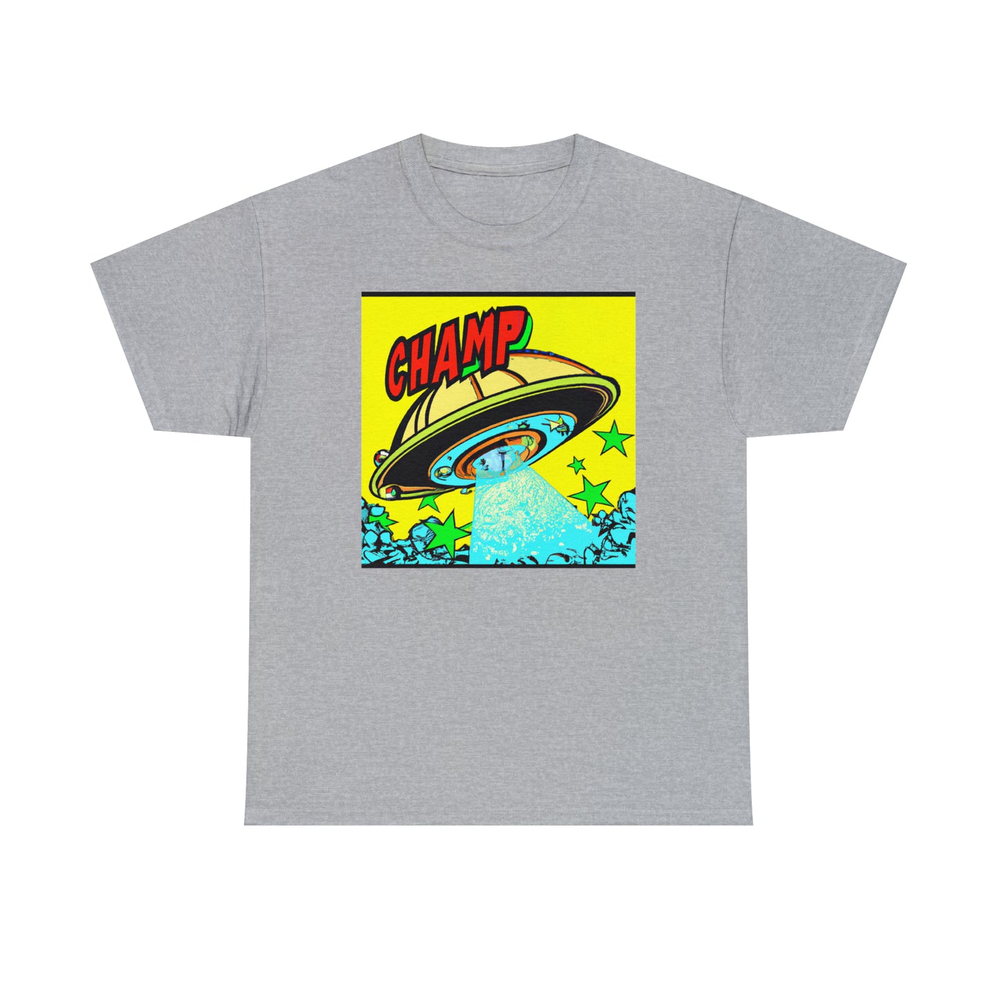 CHAMP UFO 18 - 1600's Style Comic Art - AI Art - Gildan Heavy Cotton Tee