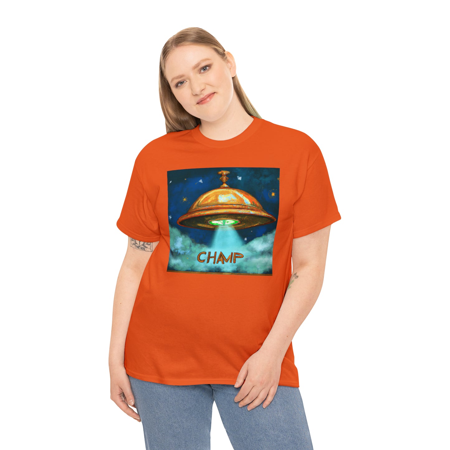 CHAMP UFO 8 - Ancient Roman Style - AI Art - Gildan Heavy Cotton Tee