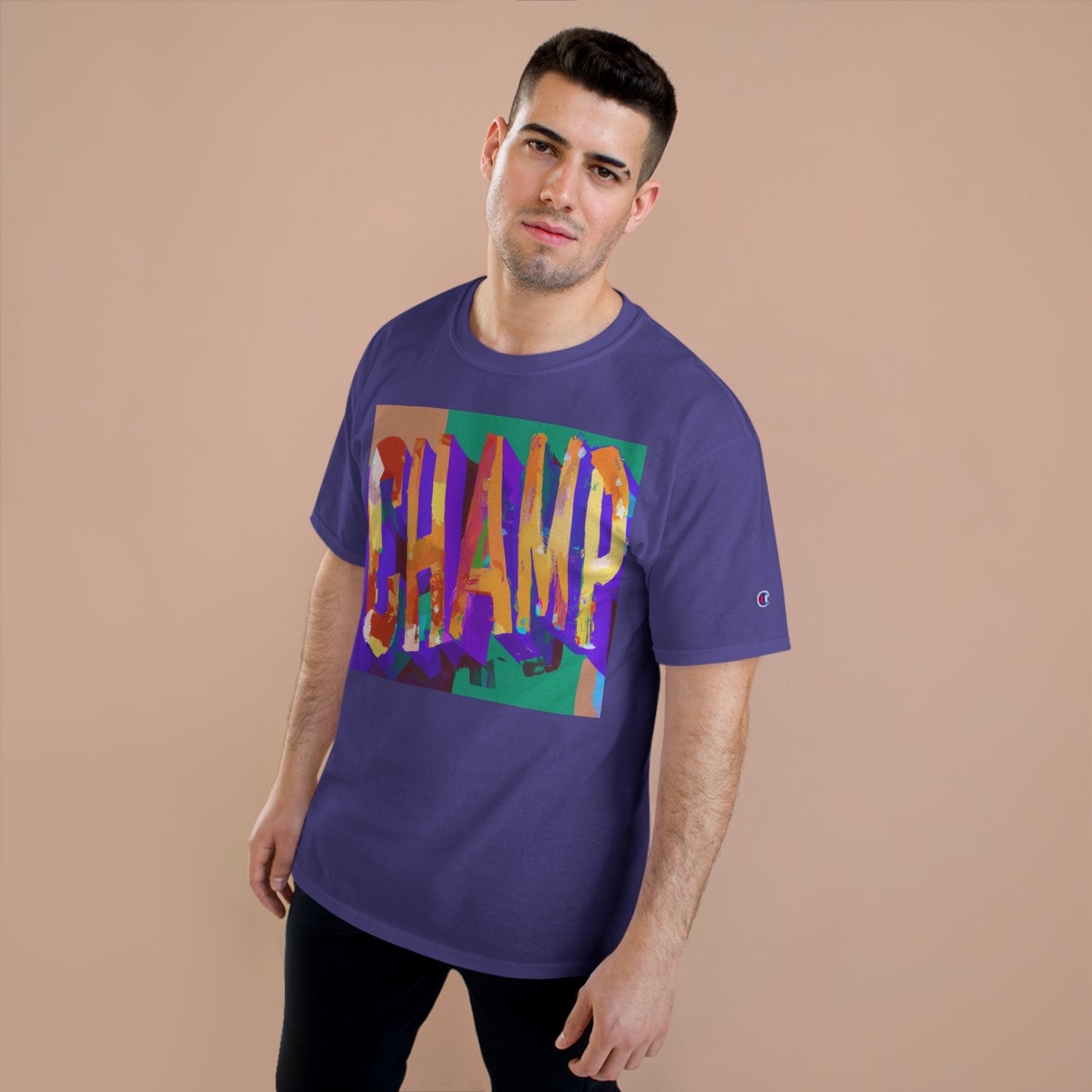 CHAMP Post-Modern Art Style Multi-Color - AI Art - Logo Champion T-Shirt