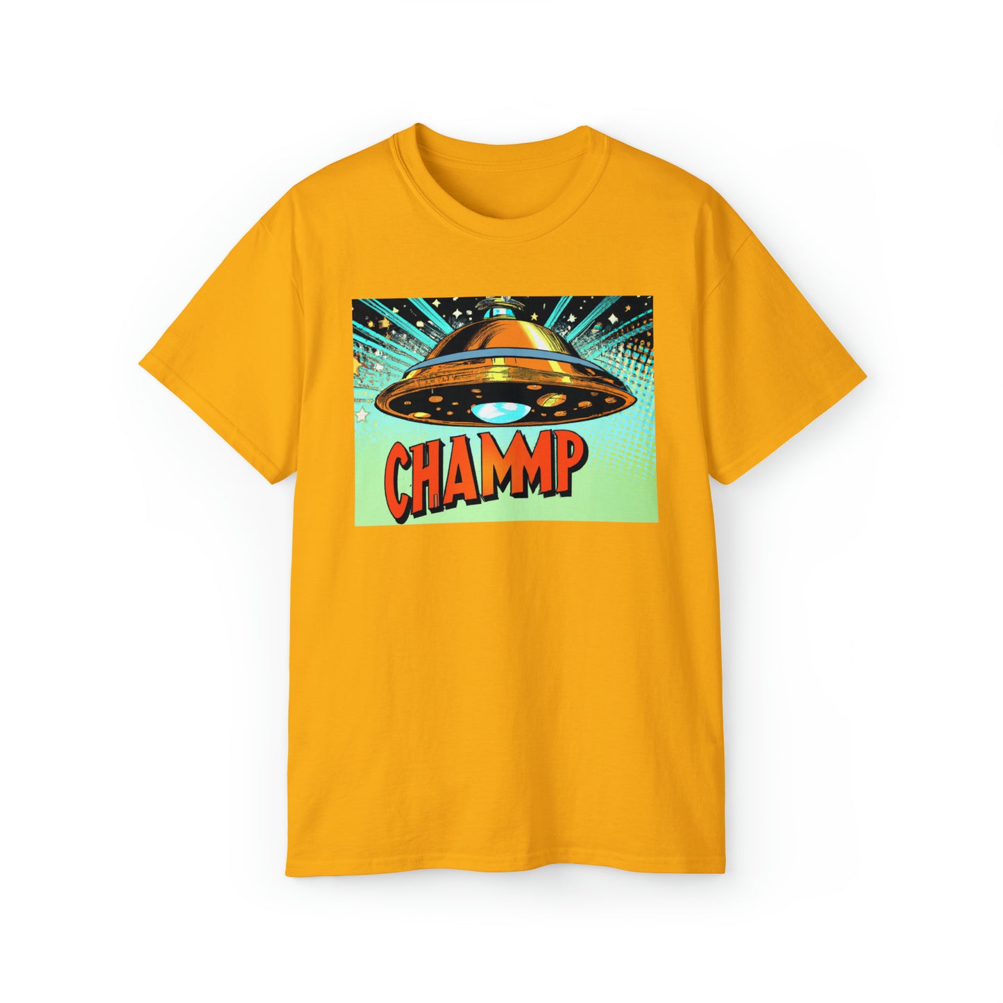 CHAMMP UFO 3 - 1800's Style Comic Art - AI Art - Gildan Ultra Cotton Tee