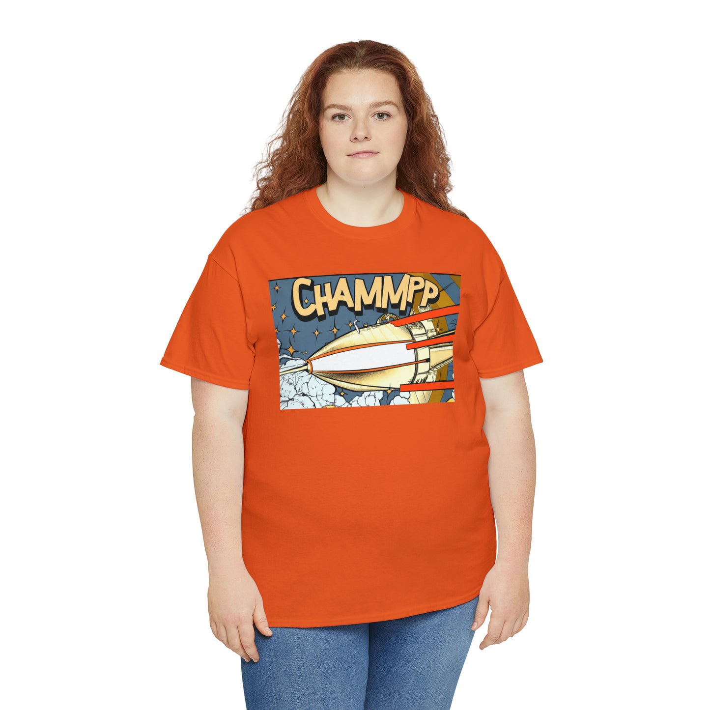 CHAMMPP Spaceship 2 - 1920's Style Comic - AI Art - Gildan Heavy Cotton Tee