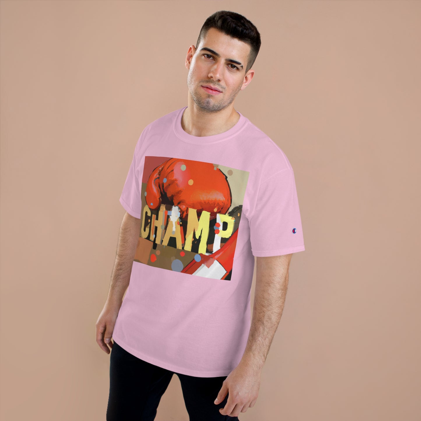 CHAMP Logo Boxing Glove Post-Modern Art Style - AI Art - Champion T-Shirt