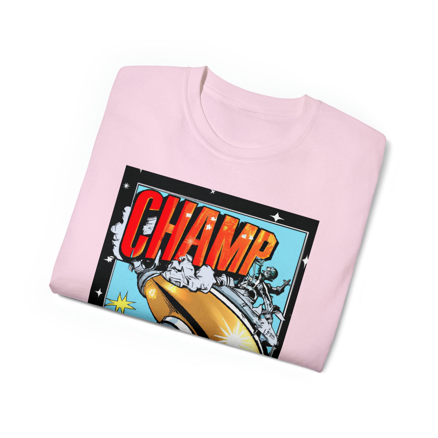 CHAMP UFO 5 - 1950's Style Comic Book Art - AI Art - Gildan Ultra Cotton Tee