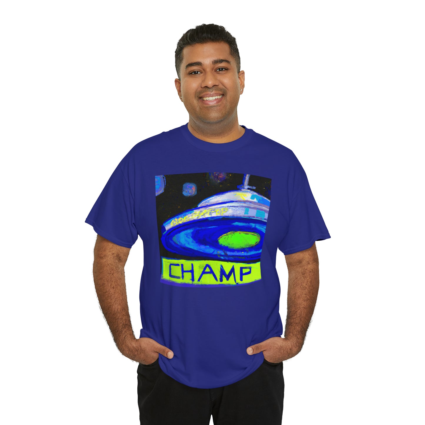 CHAMP UFO 12 - Post-Modern Style - AI Art - Gildan Heavy Cotton Tee