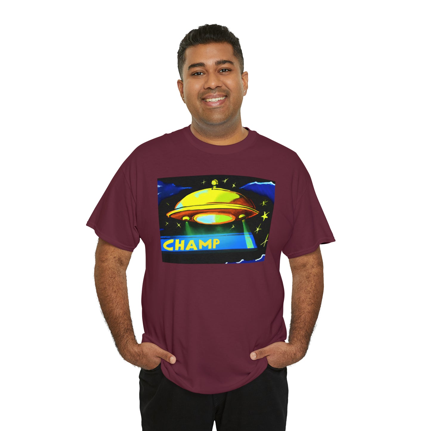 CHAMP UFO 14 - Post-Modern Style - AI Art - Gildan Heavy Cotton Tee