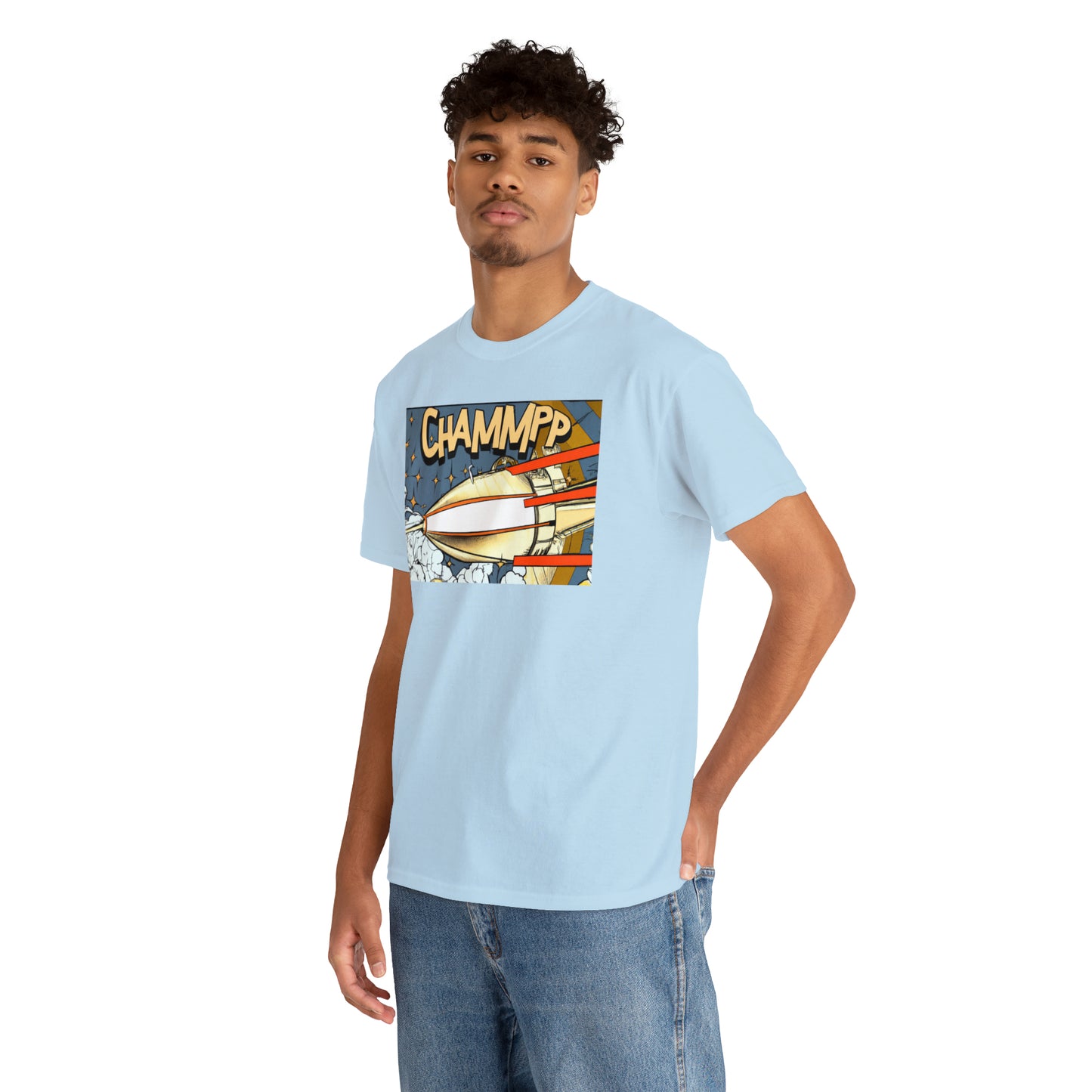 CHAMMPP Spaceship 2 - 1920's Style Comic - AI Art - Gildan Heavy Cotton Tee