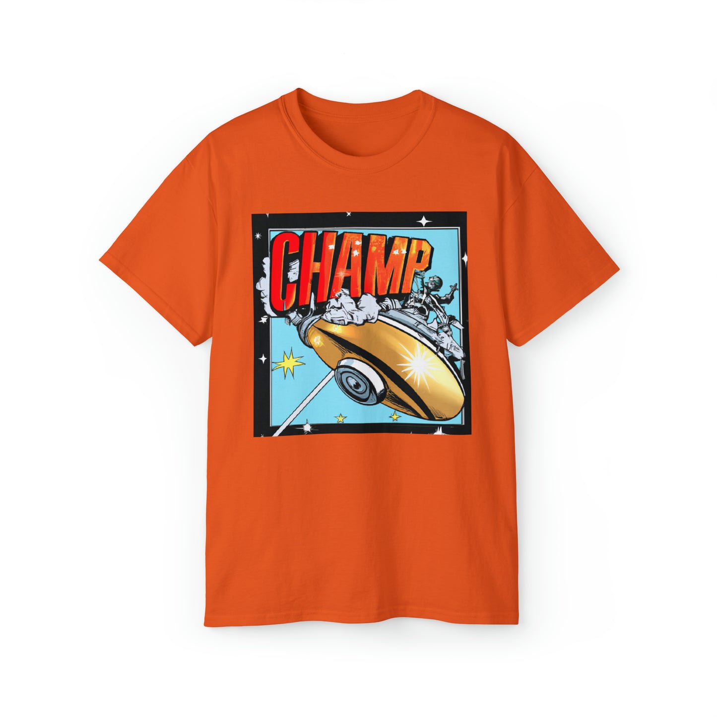 CHAMP UFO 5 - 1950's Style Comic Book Art - AI Art - Gildan Ultra Cotton Tee