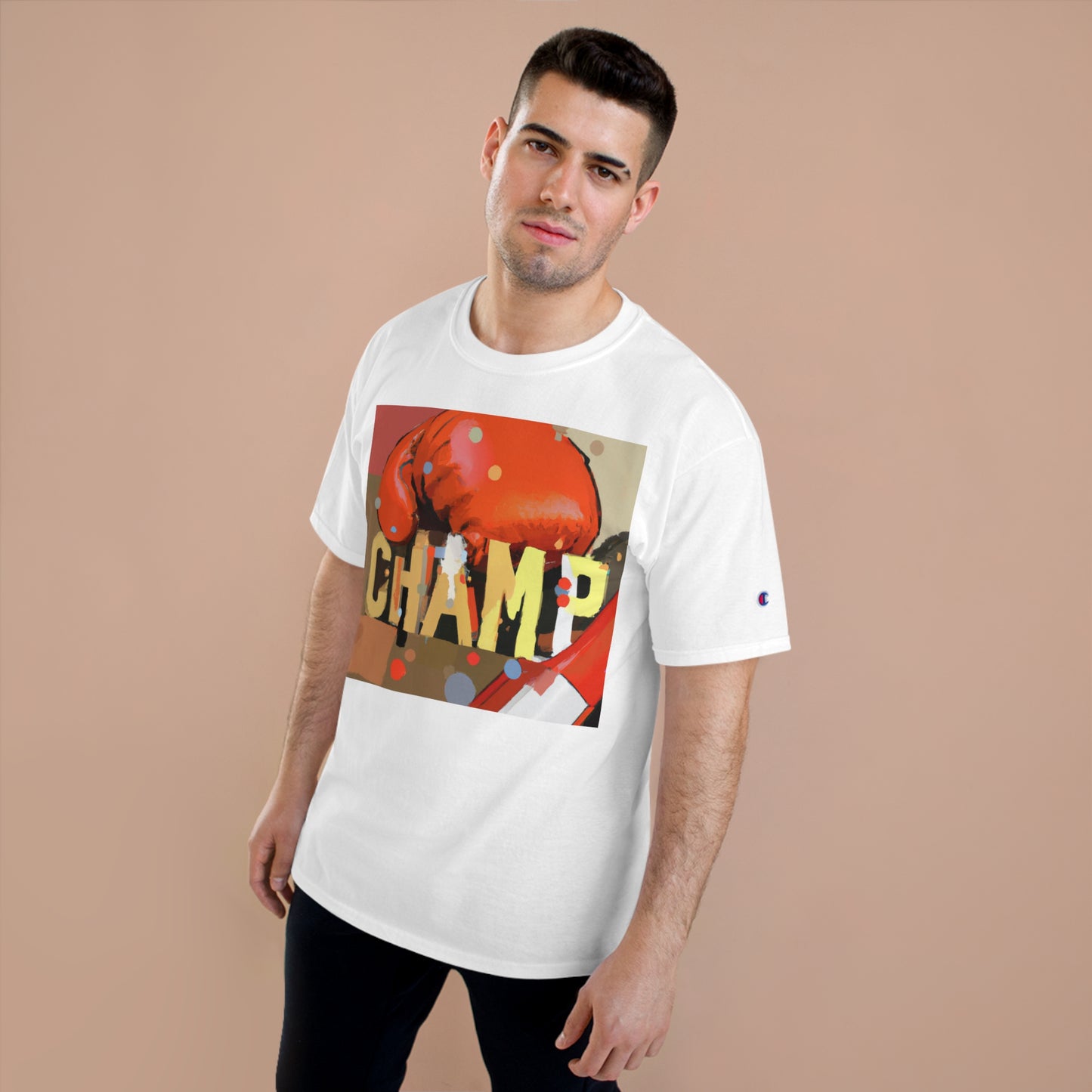 CHAMP Logo Boxing Glove Post-Modern Art Style - AI Art - Champion T-Shirt