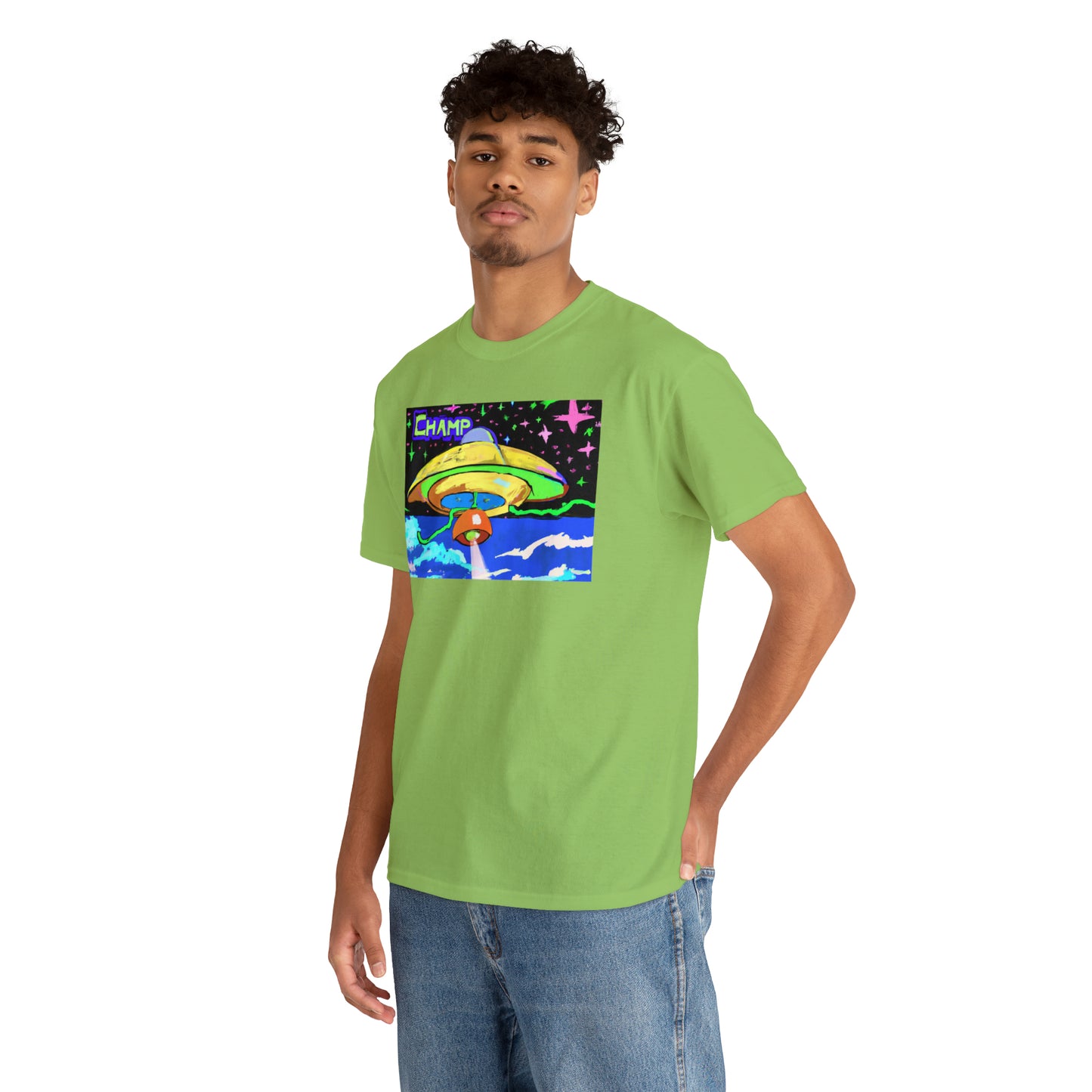 CHAMP UFO 15 - Post-Modern Style - AI Art - Gildan Heavy Cotton Tee