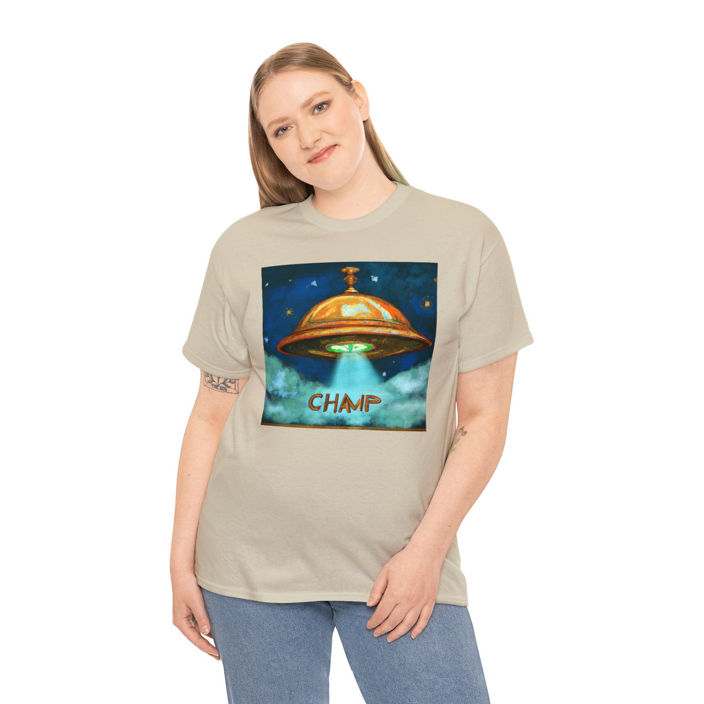 CHAMP UFO 8 - Ancient Roman Style - AI Art - Gildan Heavy Cotton Tee