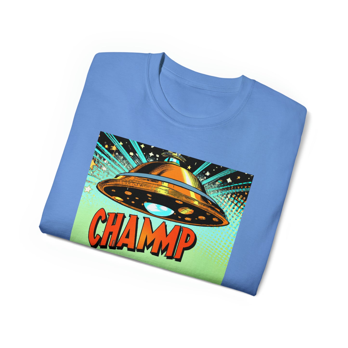 CHAMMP UFO 3 - 1800's Style Comic Art - AI Art - Gildan Ultra Cotton Tee