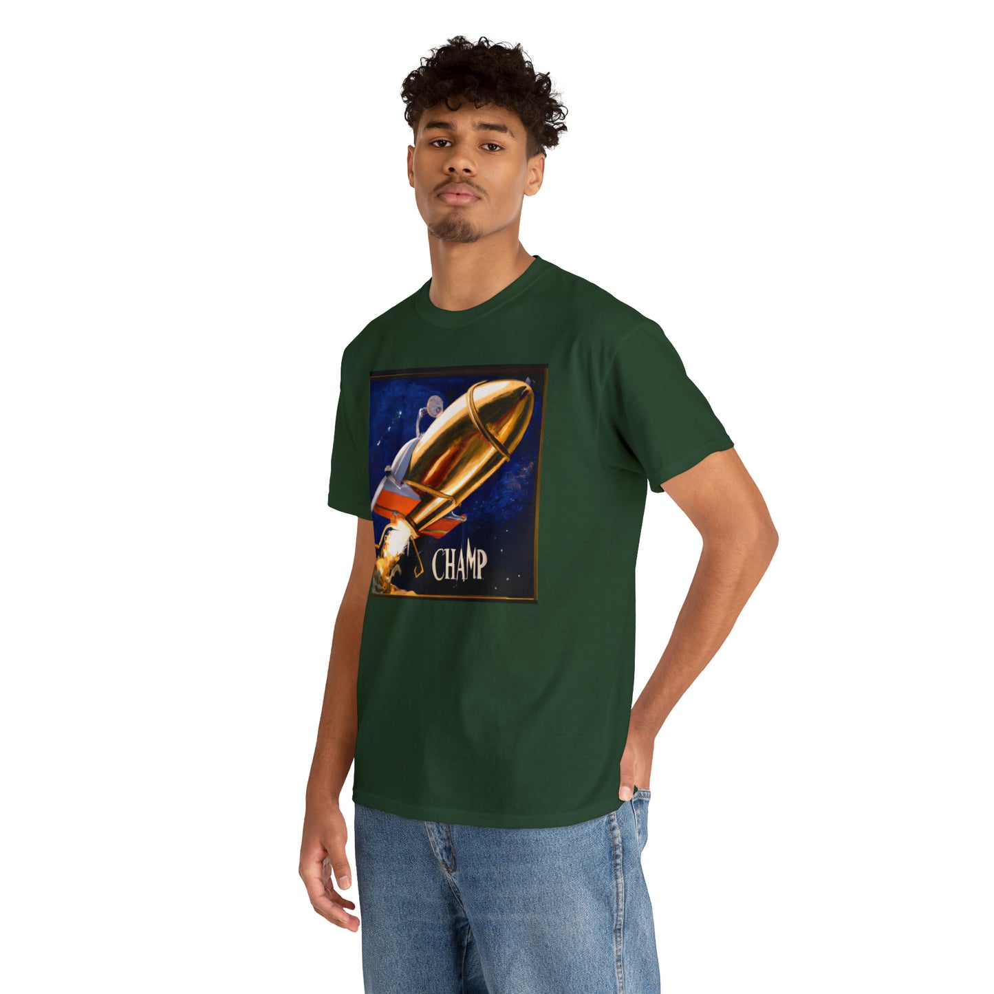 CHAMP Spaceship 9 - Renaissance Style - AI Art - Gildan Heavy Cotton Tee