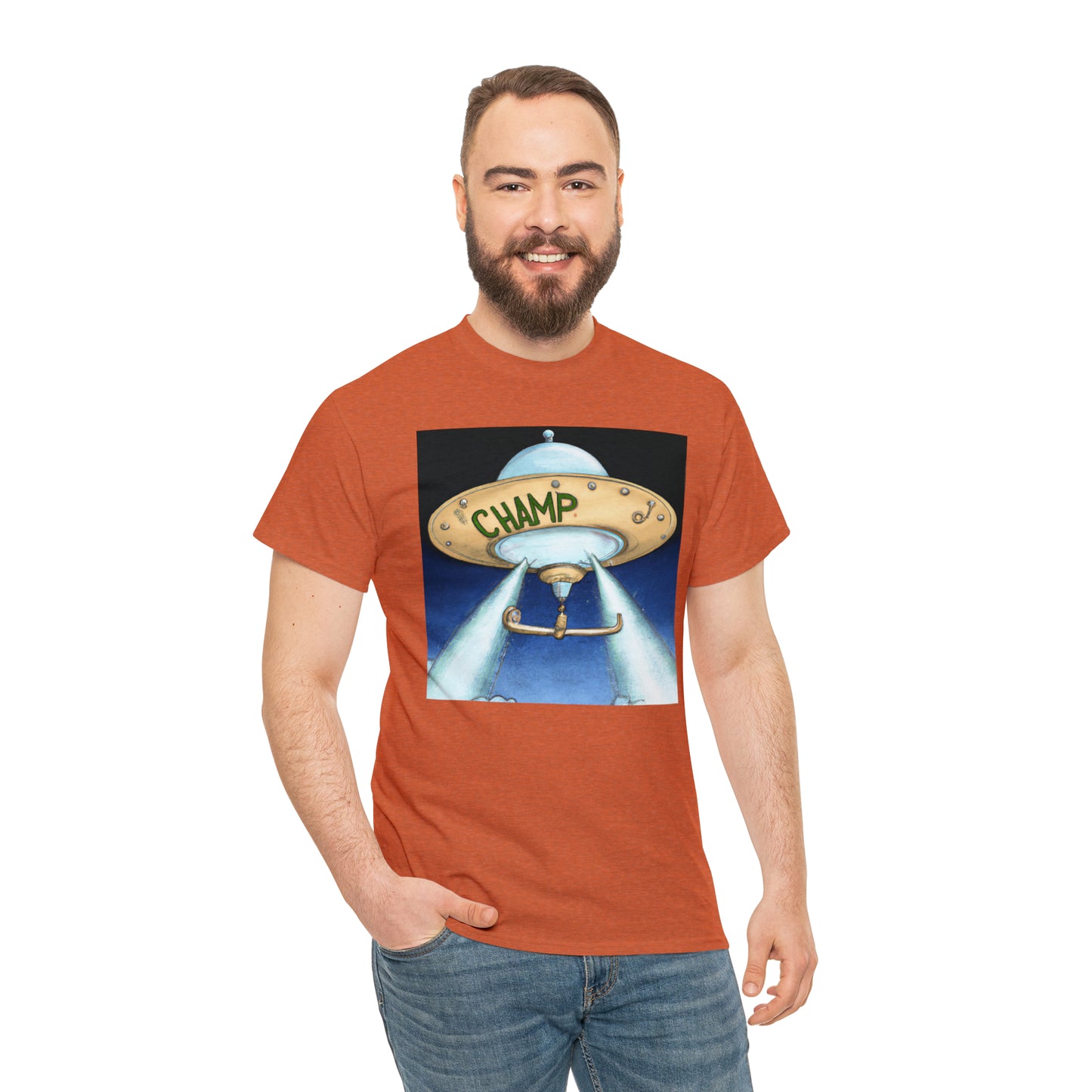 CHAMP UFO 10 - Neo-Classical Style - AI Art - Gildan Heavy Cotton Tee