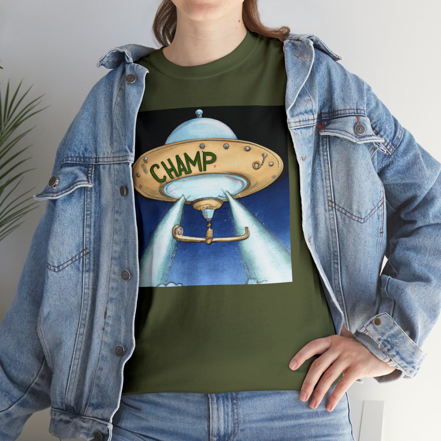 CHAMP UFO 10 - Neo-Classical Style - AI Art - Gildan Heavy Cotton Tee