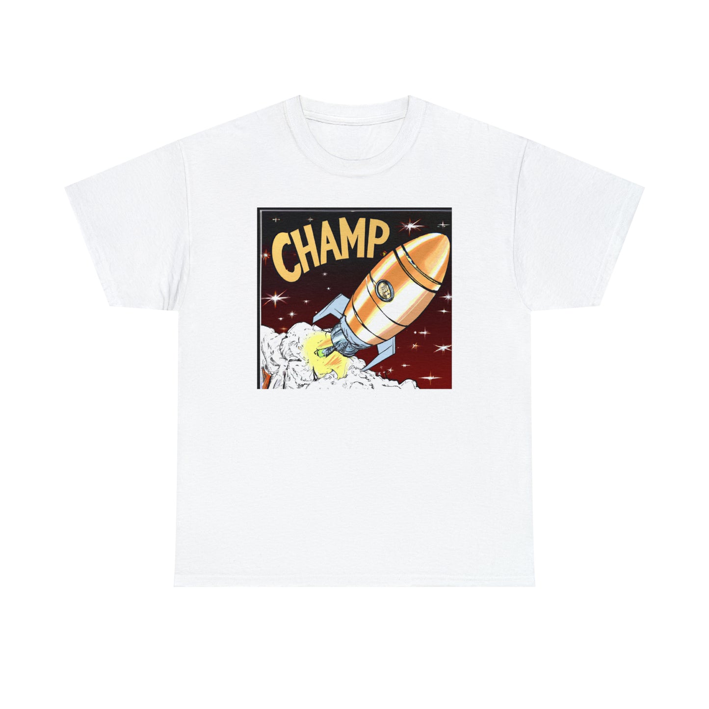 CHAMP Spaceship 12 - 1800's Style Comic Art - AI Art - Gildan Heavy Cotton Tee