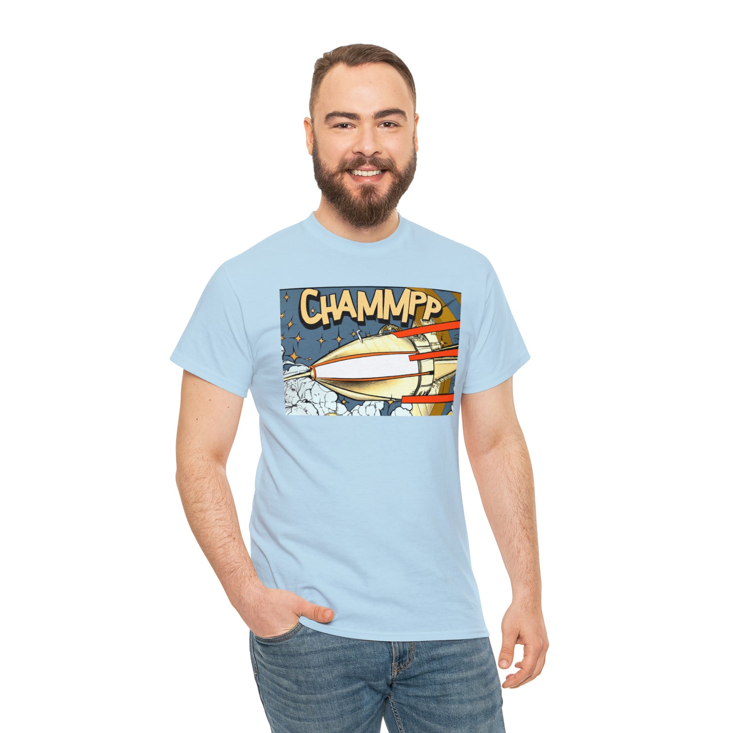 CHAMMPP Spaceship 2 - 1920's Style Comic - AI Art - Gildan Heavy Cotton Tee