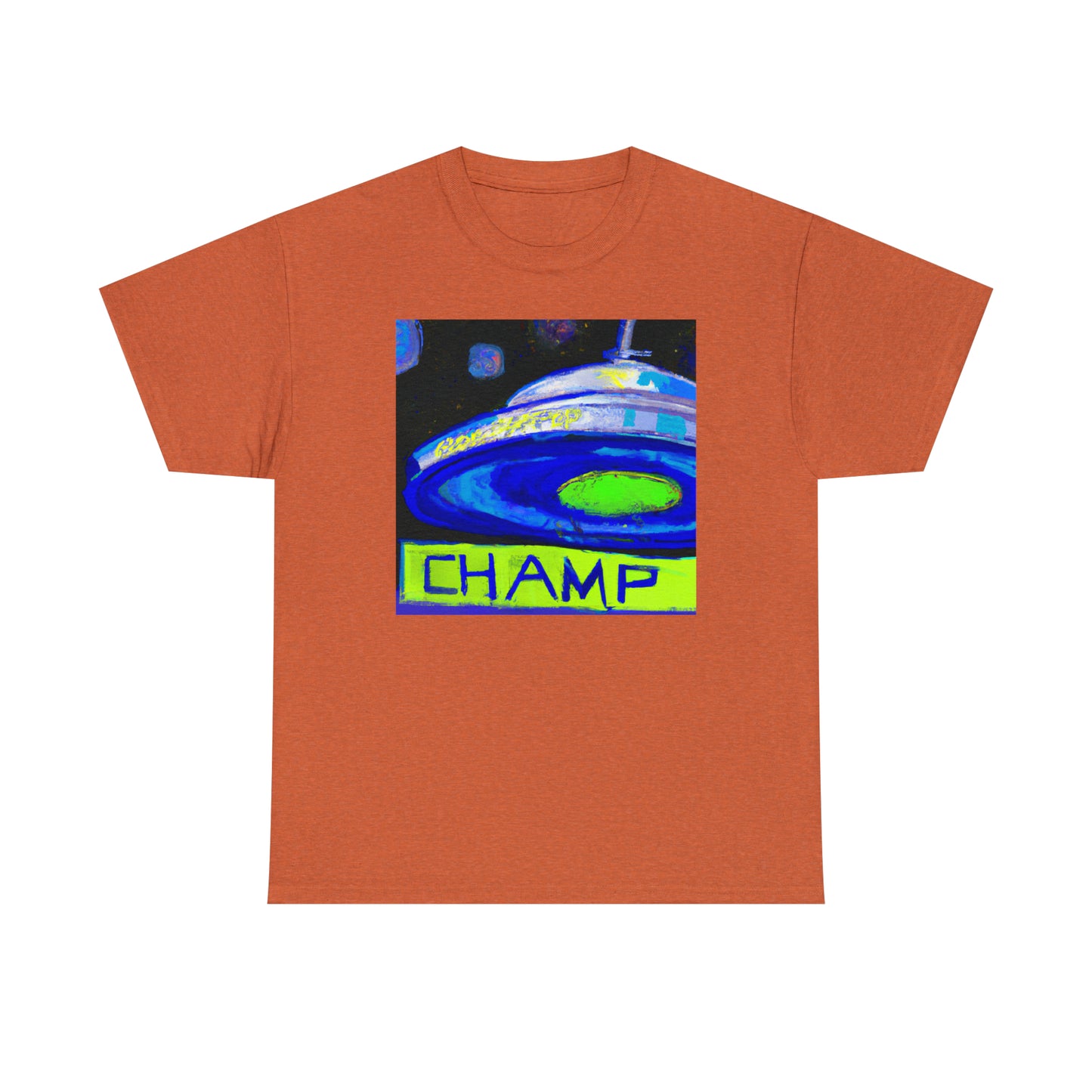 CHAMP UFO 12 - Post-Modern Style - AI Art - Gildan Heavy Cotton Tee