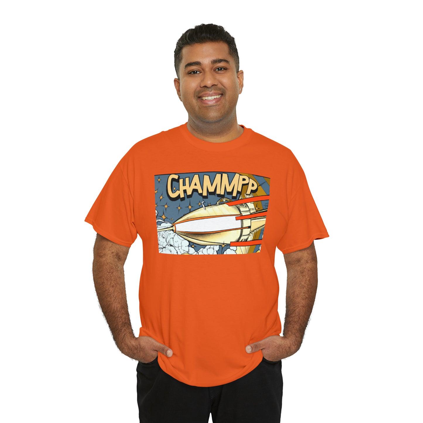 CHAMMPP Spaceship 2 - 1920's Style Comic - AI Art - Gildan Heavy Cotton Tee