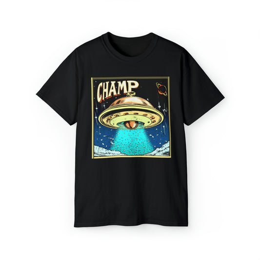 CHAMP UFO 4 - 1800's Style Comic Art - AI Art - Gildan Ultra Cotton Tee