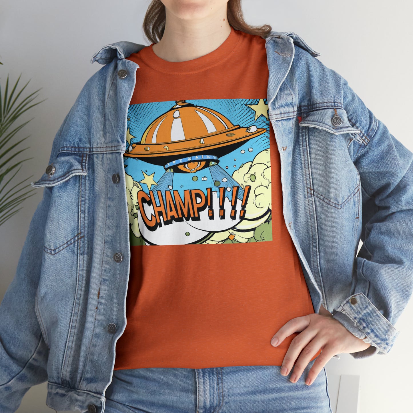 CHAMP!!!! UFO 22 - 1920's Style Comic Art - AI Art - Gildan Heavy Cotton Tee