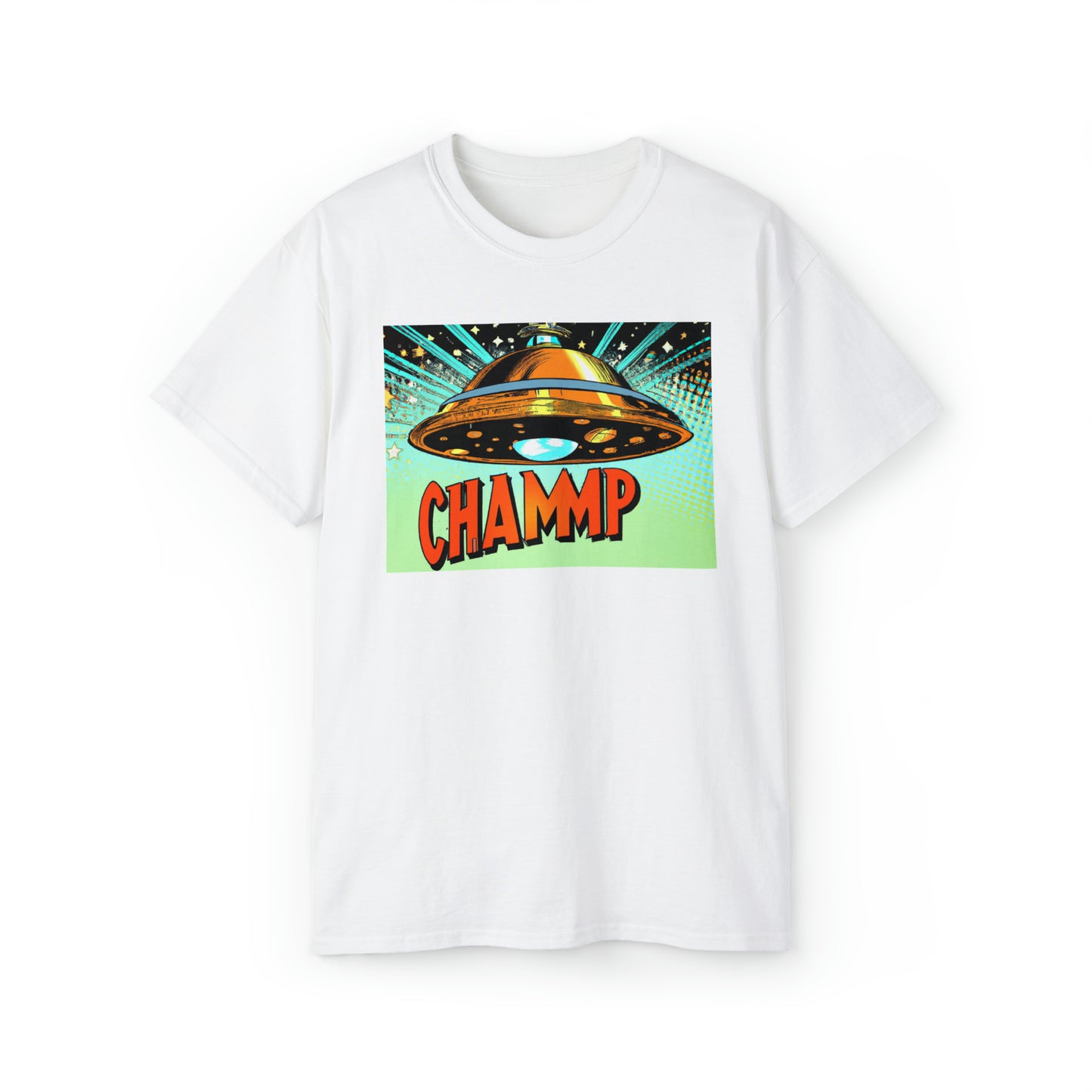 CHAMMP UFO 3 - 1800's Style Comic Art - AI Art - Gildan Ultra Cotton Tee