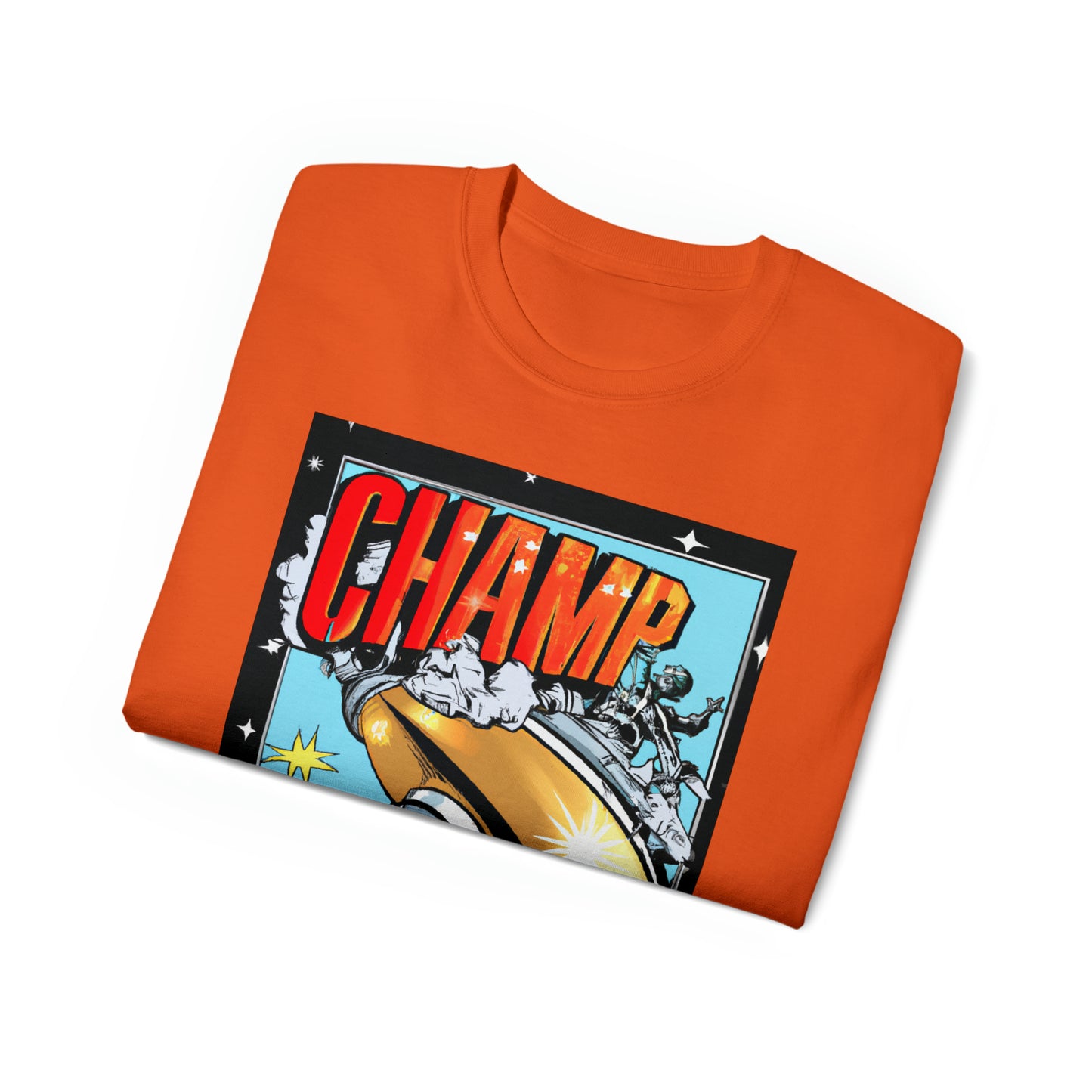 CHAMP UFO 5 - 1950's Style Comic Book Art - AI Art - Gildan Ultra Cotton Tee