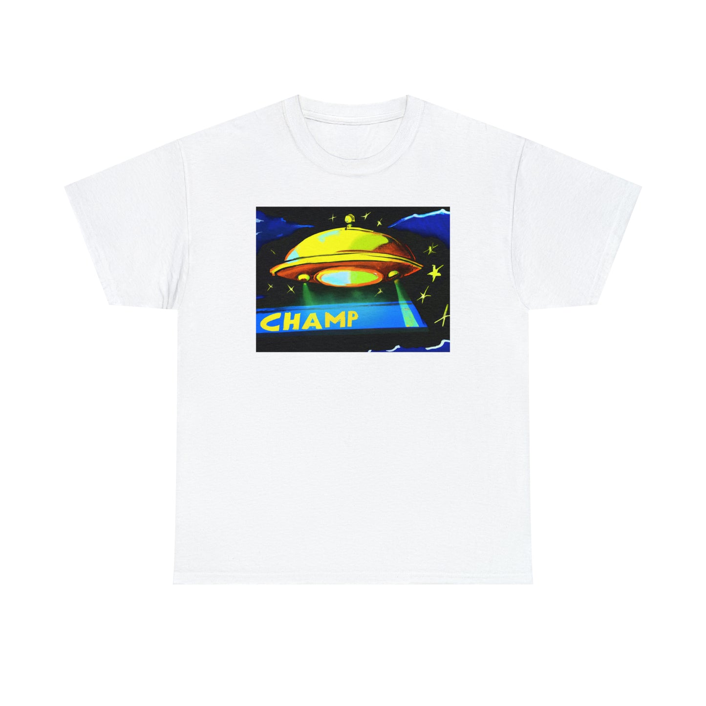 CHAMP UFO 14 - Post-Modern Style - AI Art - Gildan Heavy Cotton Tee