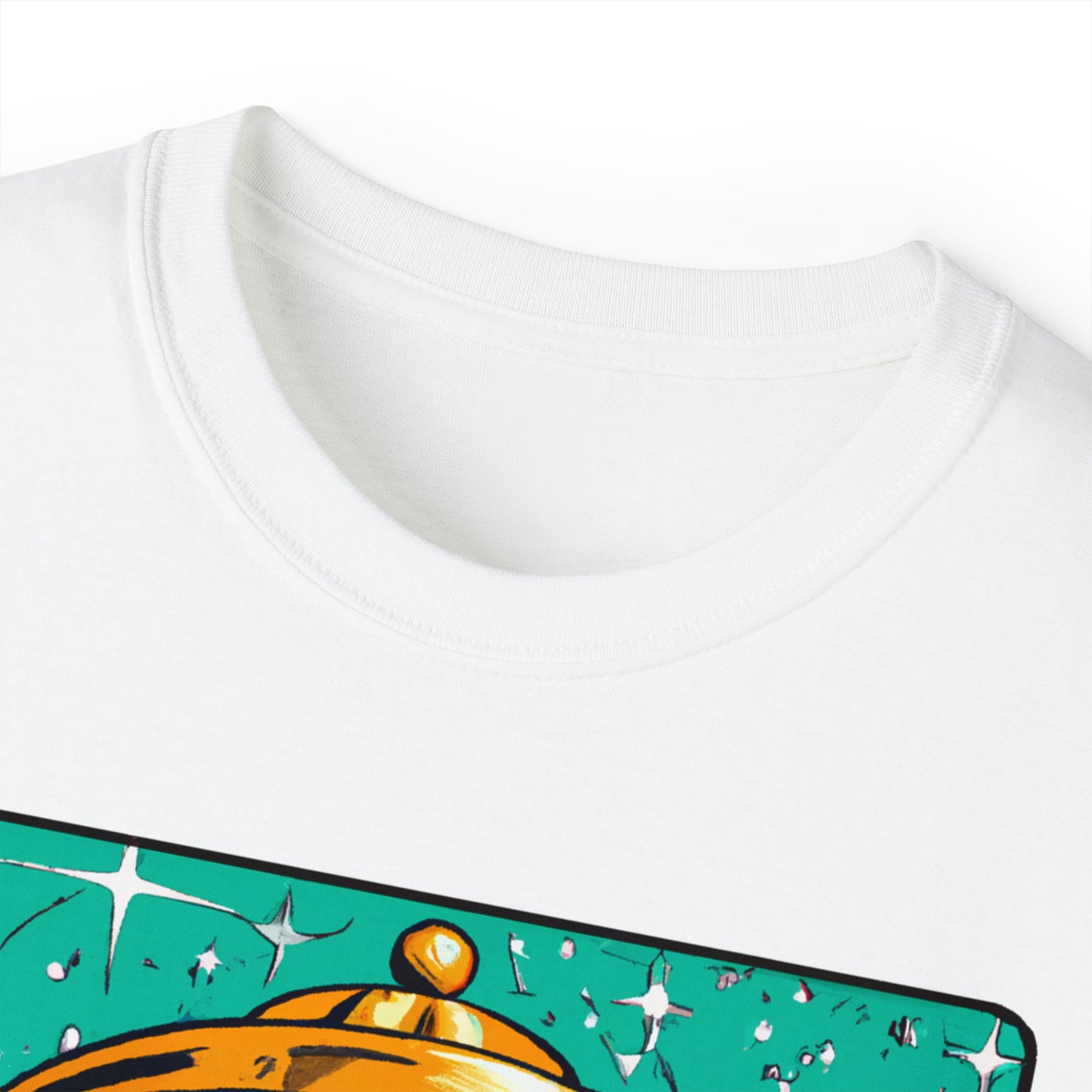 CHAMMMP. UFO 19 - 1950's Style Comic Book Art - AI Art - Gildan Ultra Cotton Tee