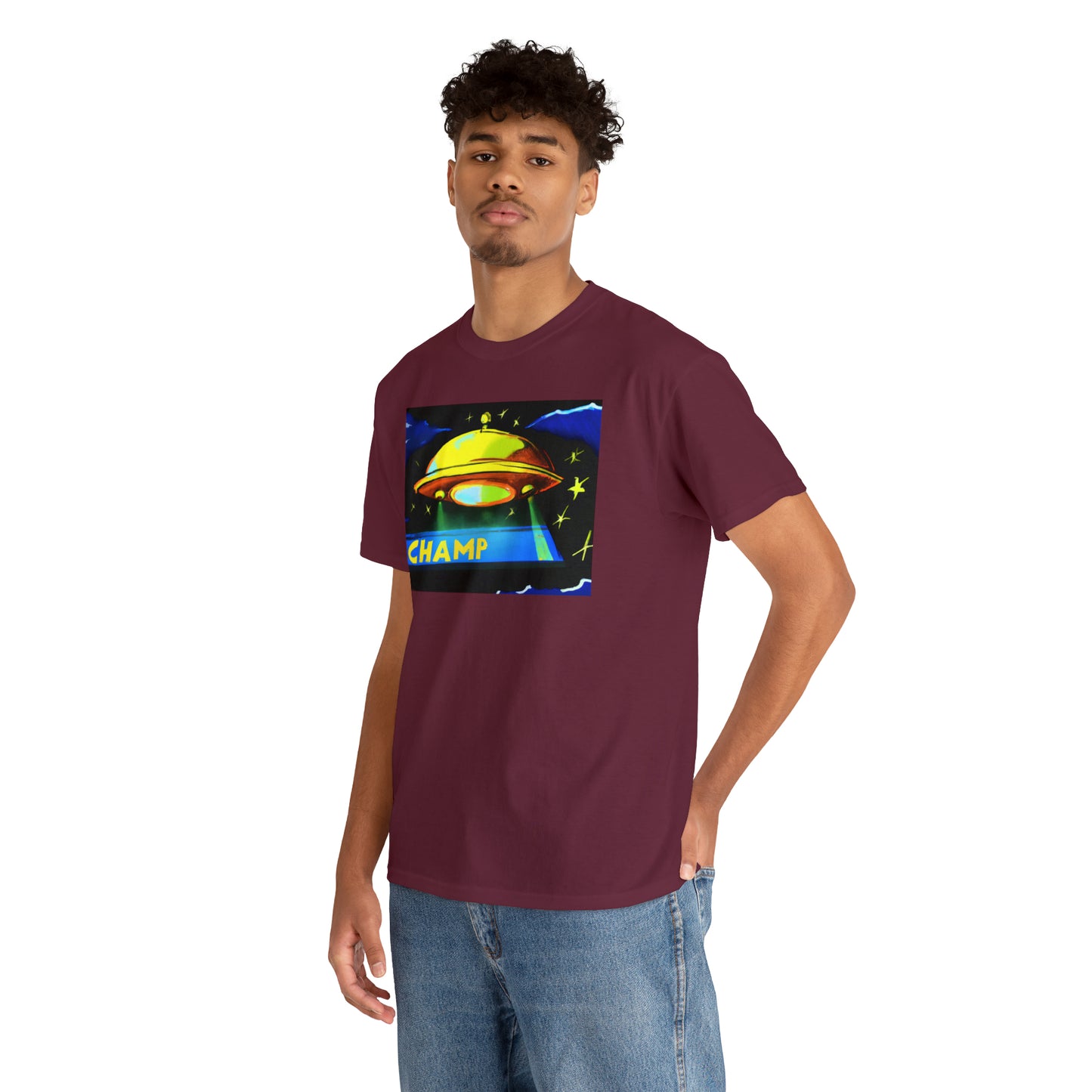 CHAMP UFO 14 - Post-Modern Style - AI Art - Gildan Heavy Cotton Tee