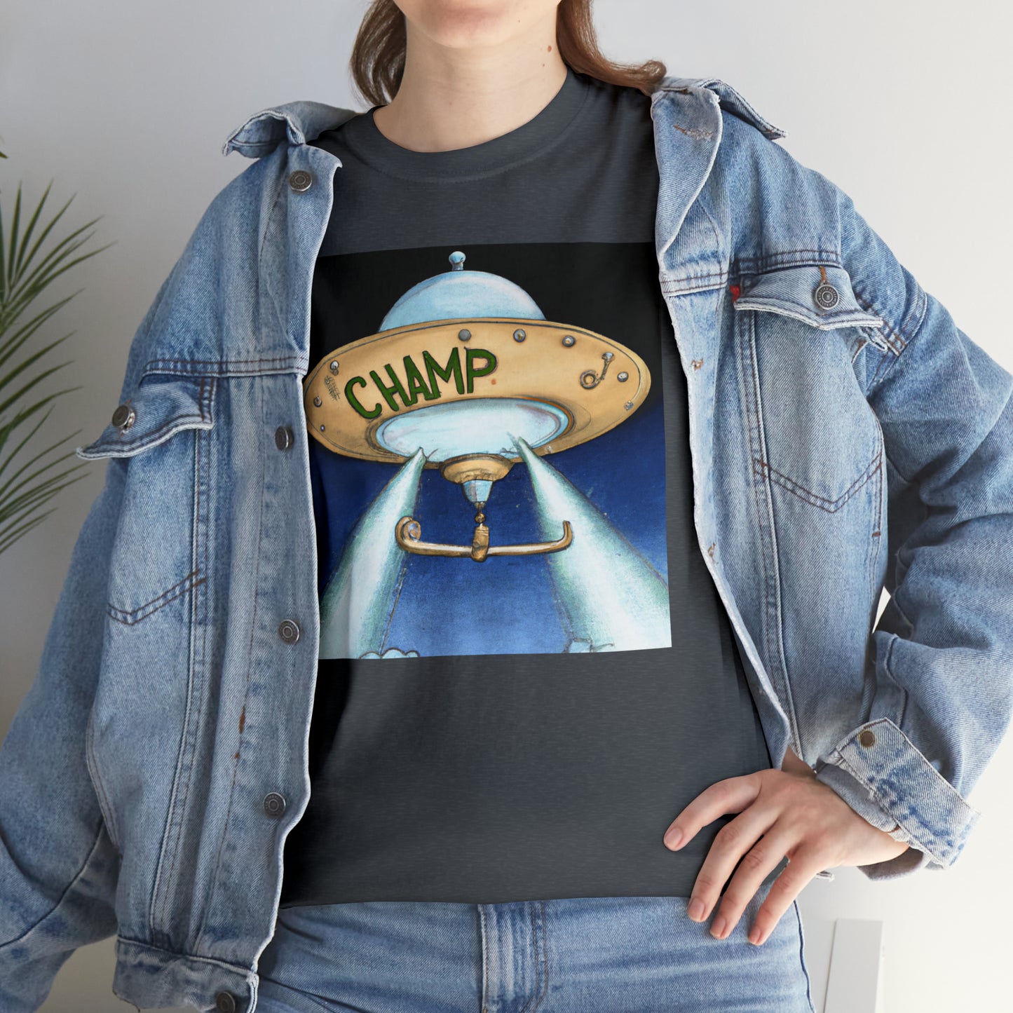 CHAMP UFO 10 - Neo-Classical Style - AI Art - Gildan Heavy Cotton Tee