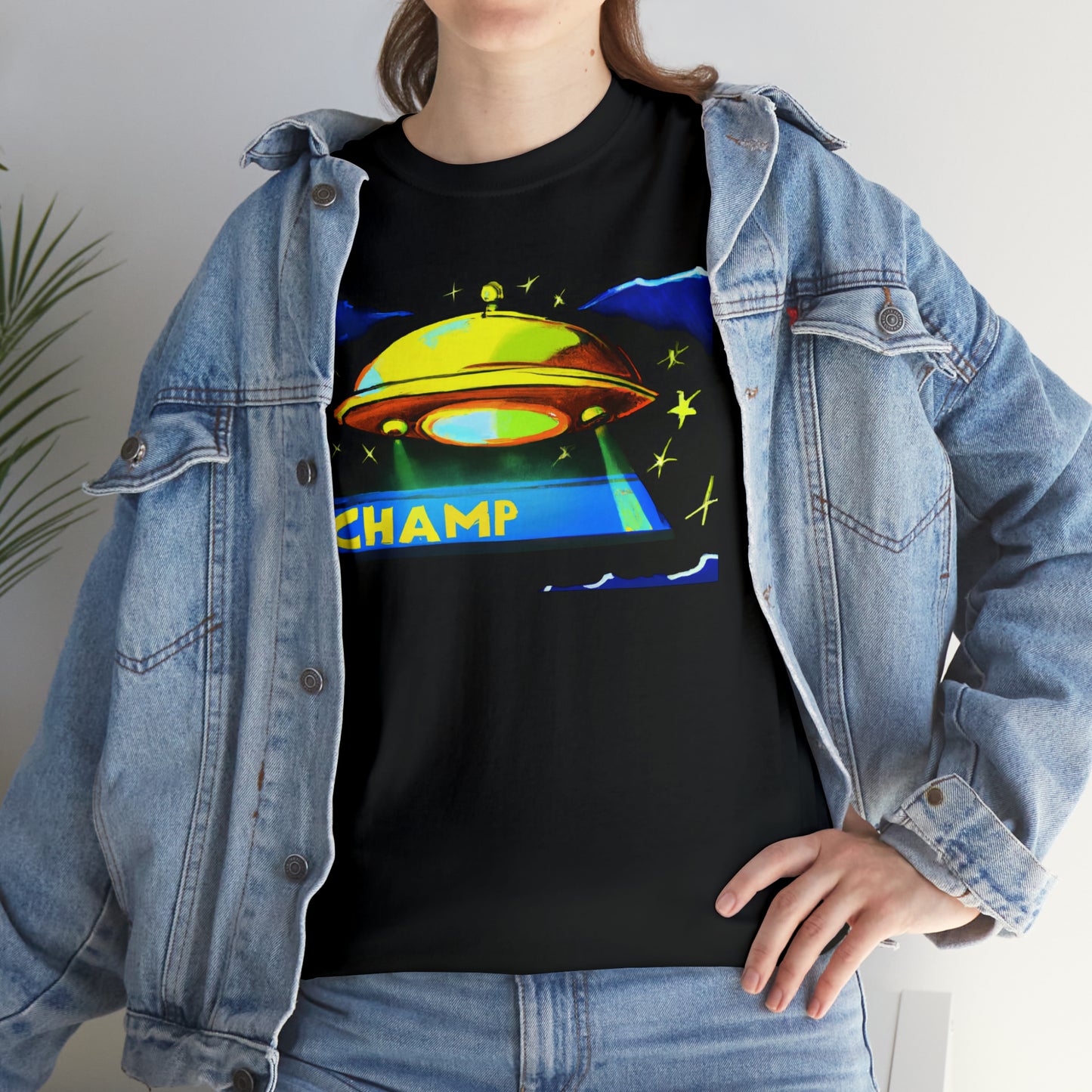 CHAMP UFO 14 - Post-Modern Style - AI Art - Gildan Heavy Cotton Tee