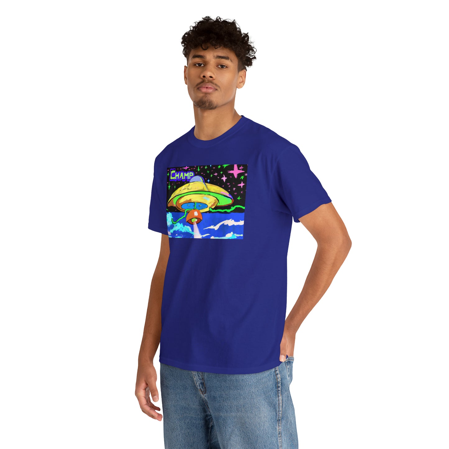 CHAMP UFO 15 - Post-Modern Style - AI Art - Gildan Heavy Cotton Tee