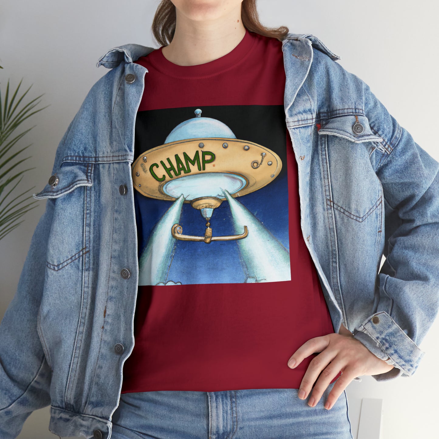 CHAMP UFO 10 - Neo-Classical Style - AI Art - Gildan Heavy Cotton Tee