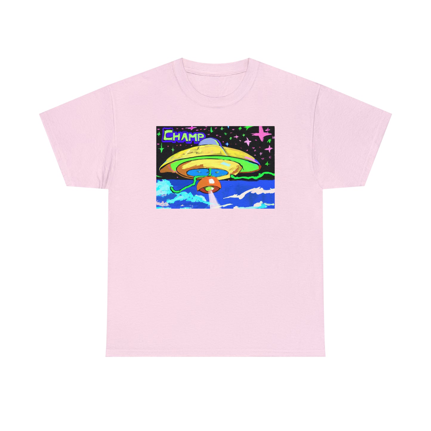 CHAMP UFO 15 - Post-Modern Style - AI Art - Gildan Heavy Cotton Tee