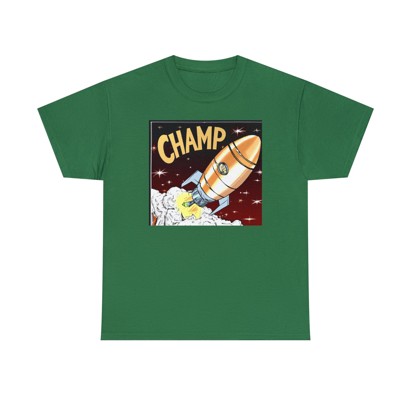 CHAMP Spaceship 12 - 1800's Style Comic Art - AI Art - Gildan Heavy Cotton Tee