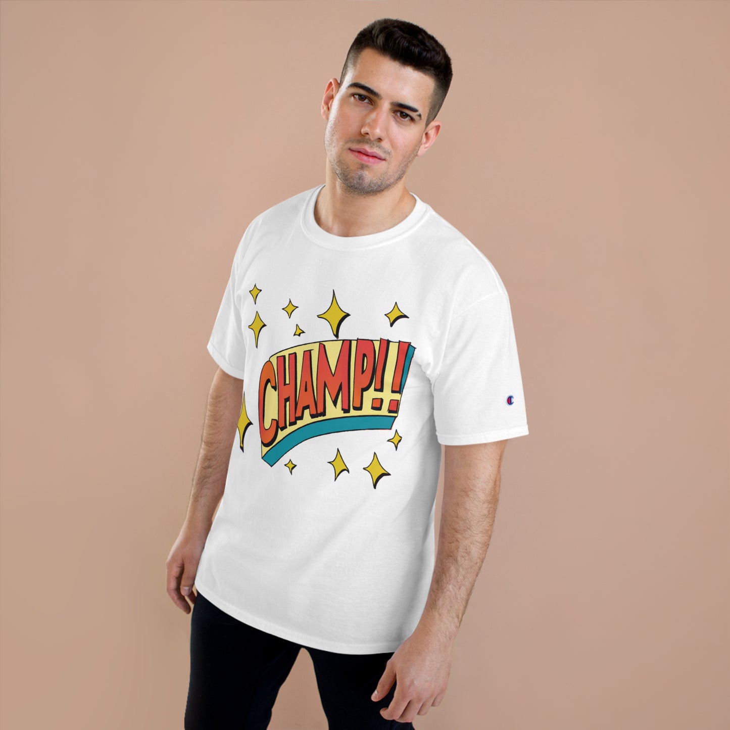 CHAMP!! Logo Exclamation 1930's Style Cartoon Art - AI Art - Champion T-Shirt